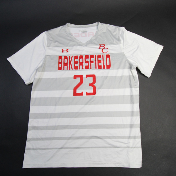 Bakersfield College Renegades Under Armour Game Jersey - Soccer Women's Used White/Light Gray L 20