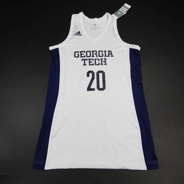 Georgia Tech Yellow Jackets adidas Practice Jersey - Basketball Women's New White/Navy S-JRSY-007213