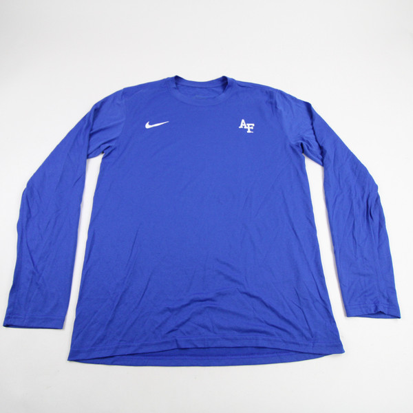 Air Force Falcons Nike Dri-Fit Long Sleeve Shirt Men's Blue Used-TOPS-126034