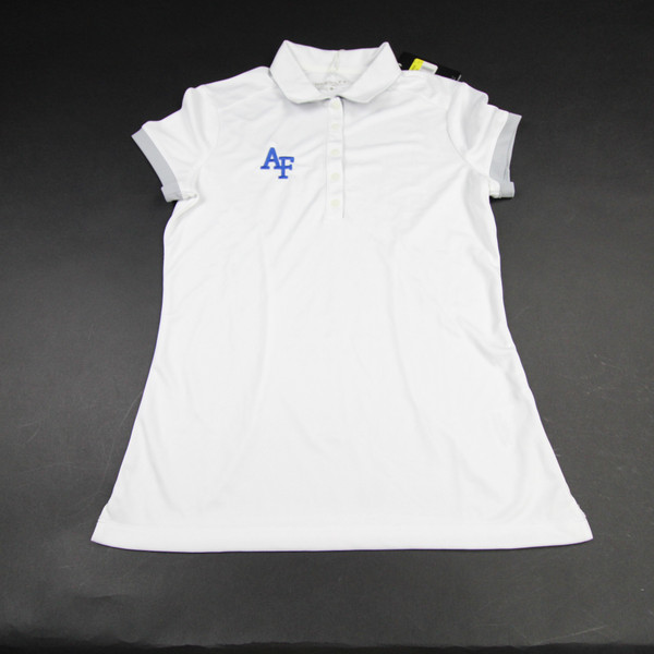 Air Force Falcons Nike Golf Polo Women's White/Gray New S-TOPS-126233