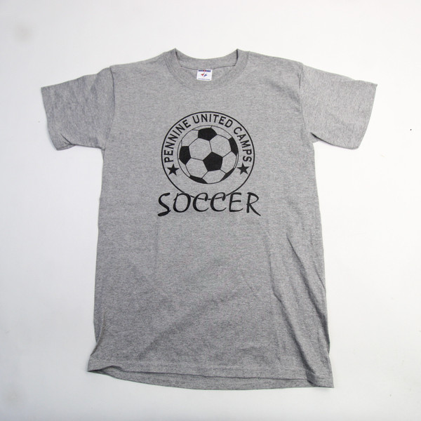 Pennine United Jerzees Short Sleeve Shirt Men's Gray New S-TOPS-127353