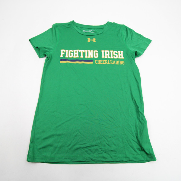 Notre Dame Fighting Irish Under Armour HeatGear Short Sleeve Shirt Women's New Green-TOPS-127968
