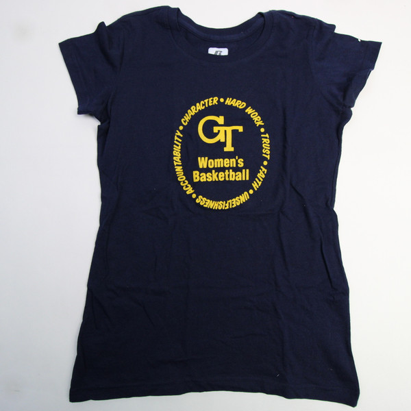 Georgia Tech Yellow Jackets Russell Athletic Short Sleeve Shirt Women's New Navy S-TOPS-128425