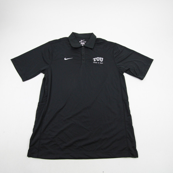 TCU Horned Frogs Nike Dri-Fit Polo Men's Black New S-TOPS-128595