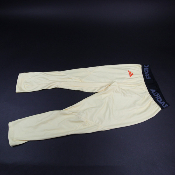 adidas Compression Pants Women's Yellow Used-PNTS-026931