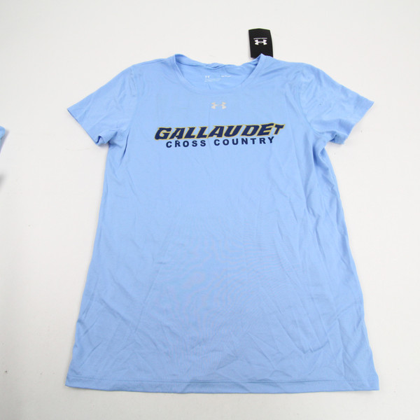 Gallaudat Bison Under Armour Short Sleeve Shirt Women's Blue Used S-TOPS-131248