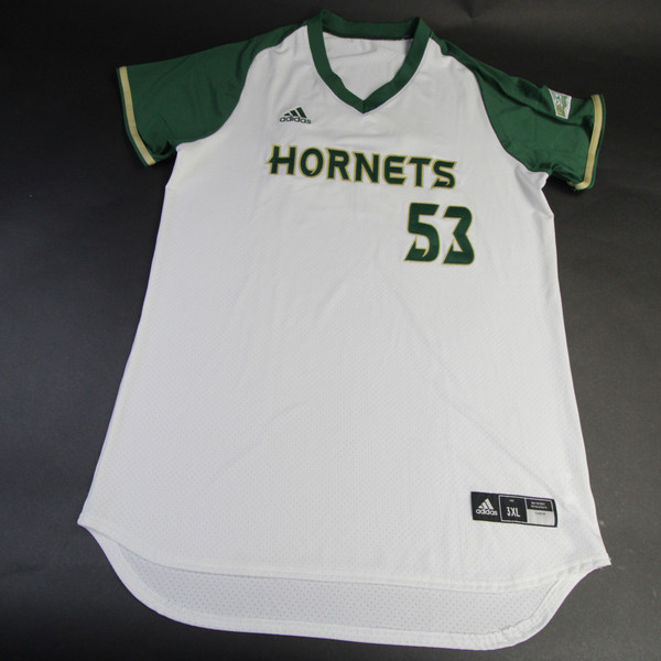 Sacramento State Hornets adidas Game Jersey - Softball Women's Used White/Green-JRSY-007823