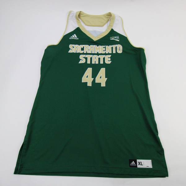 Sacramento State Hornets adidas Game Jersey - Basketball Women's New Green/Gold-JRSY-007851