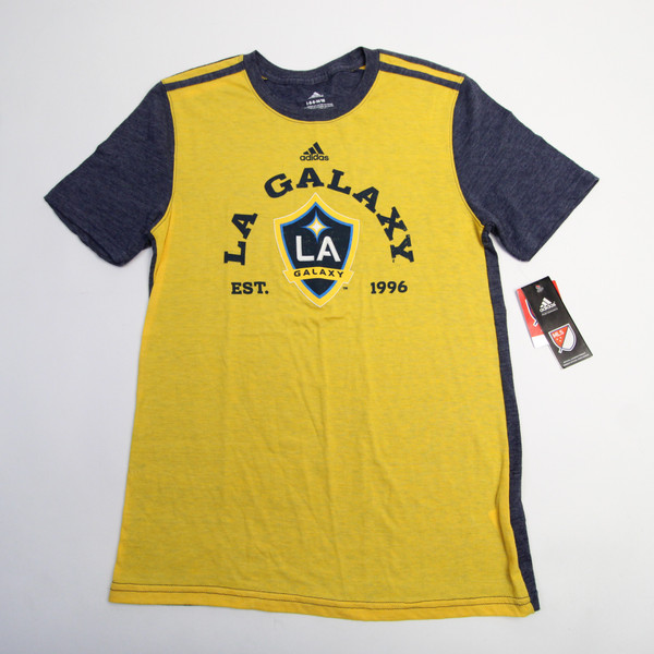 LA Galaxy adidas Short Sleeve Shirt Women's Gold/Heather New L-TOPS-131837