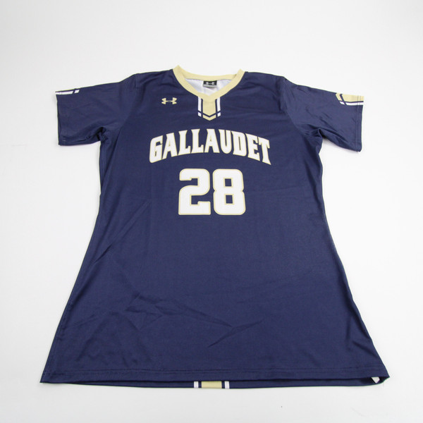 Gallaudat Bison Under Armour Practice Jersey - Soccer Women's Navy/Gold Used-JRSY-007833