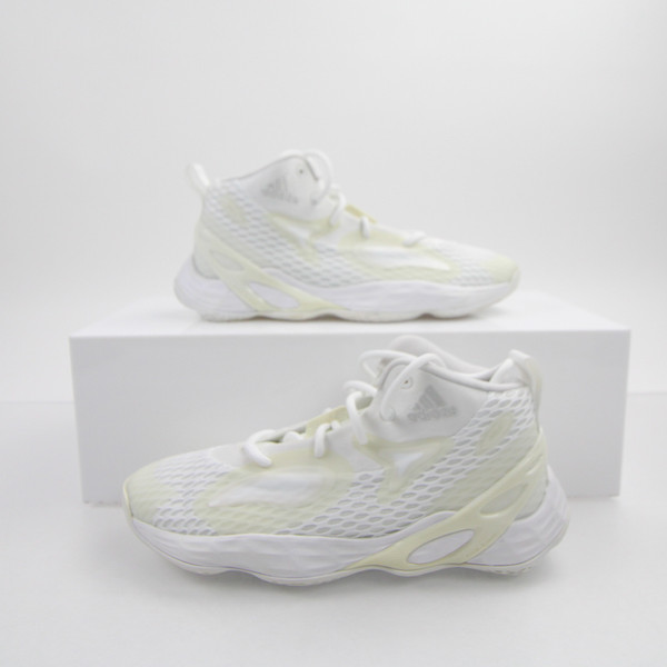 adidas Basketball Shoe Men's White Used-SHOE-016781