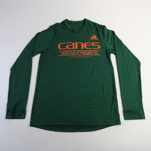 Miami Hurricanes adidas Creator Long Sleeve Shirt Men's Dark Green New-TOPS-134652