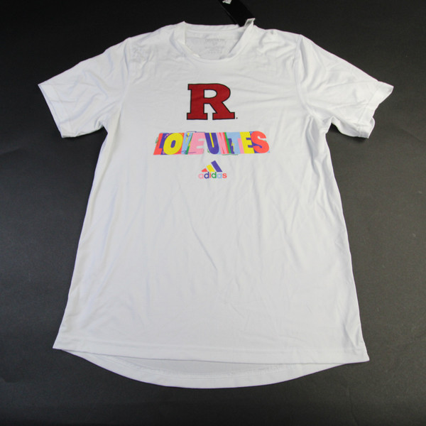 Rutgers Scarlet Knights adidas Creator Short Sleeve Shirt Men's White New S-TOPS-135979
