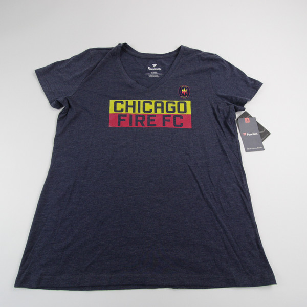 Chicago Fire FC Fanatics Short Sleeve Shirt Women's Navy New-TOPS-136452