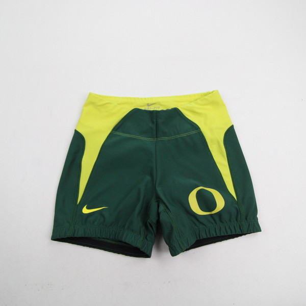 Oregon Ducks Nike Running Short Women's Green/Yellow Used-SHOR-029456