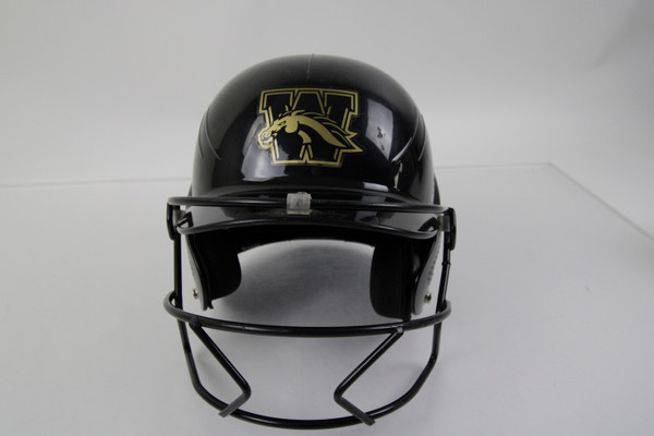 Western Michigan Broncos Schutt Batting Helmet Unisex Black/Gold Used OSFA-HATS-012954