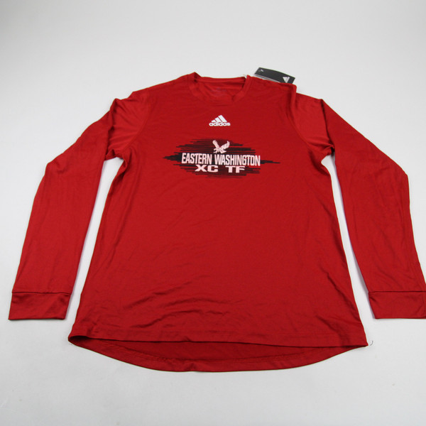 Eastern Washington Eagles adidas Aeroready Long Sleeve Shirt Women's Red New M-TOPS-138563