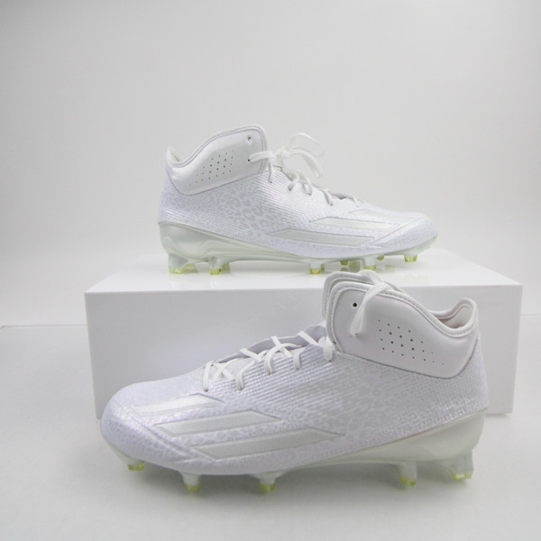 adidas adizero Football Cleat Men's White New without Box-CLEA-012506
