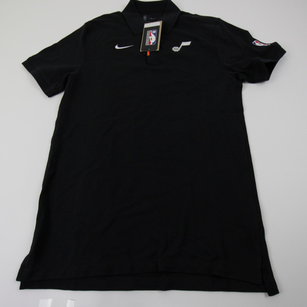 Utah Jazz Nike NBA Authentics Polo Men's Black New S-TOPS-138841