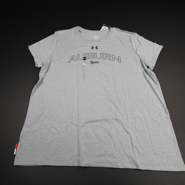 Auburn Tigers Under Armour Short Sleeve Shirt Women's Gray New-TOPS-142352