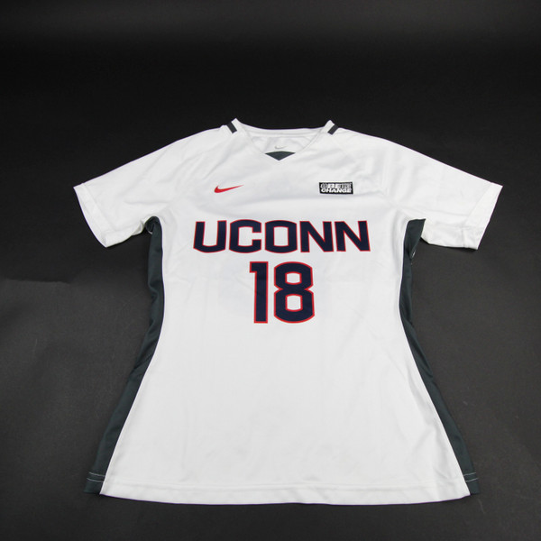 UConn Huskies Nike Game Jersey - Soccer Women's White Used-JRSY-008314