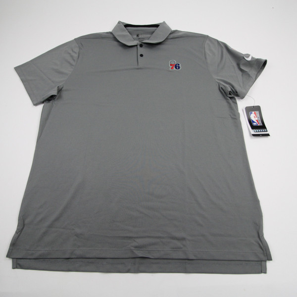 Philadelphia 76ers Nike NBA Authentics Polo Men's Gray New XLT-TOPS-142782