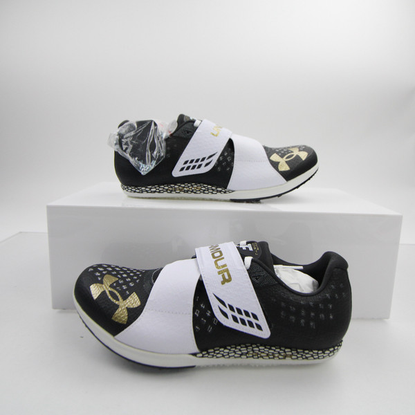 Under Armour HOVR Track Cleat Men's Black/White New without Box-CLEA-012854