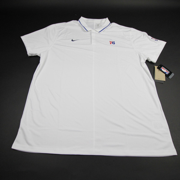 Philadelphia 76ers Nike NBA Authentics Polo Men's White New-TOPS-142790
