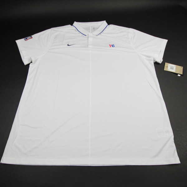 Philadelphia 76ers Nike NBA Authentics Polo Men's White New-TOPS-142795