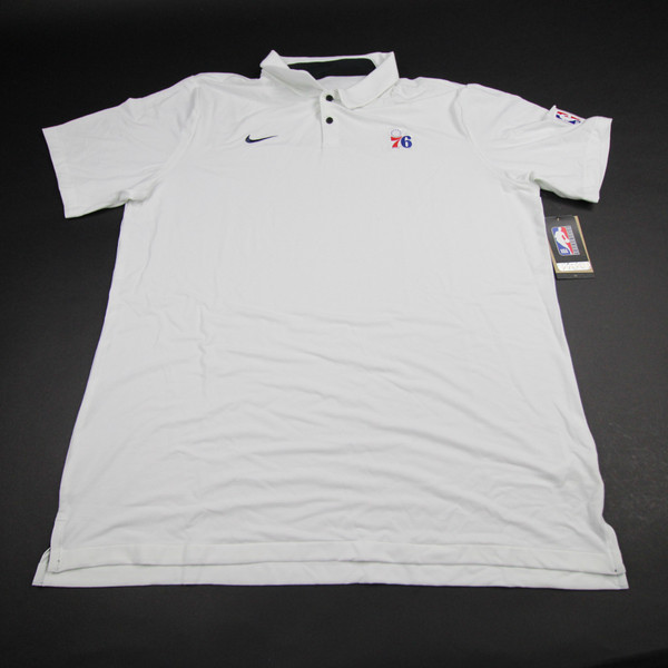 Philadelphia 76ers Nike NBA Authentics Polo Men's White New-TOPS-142797