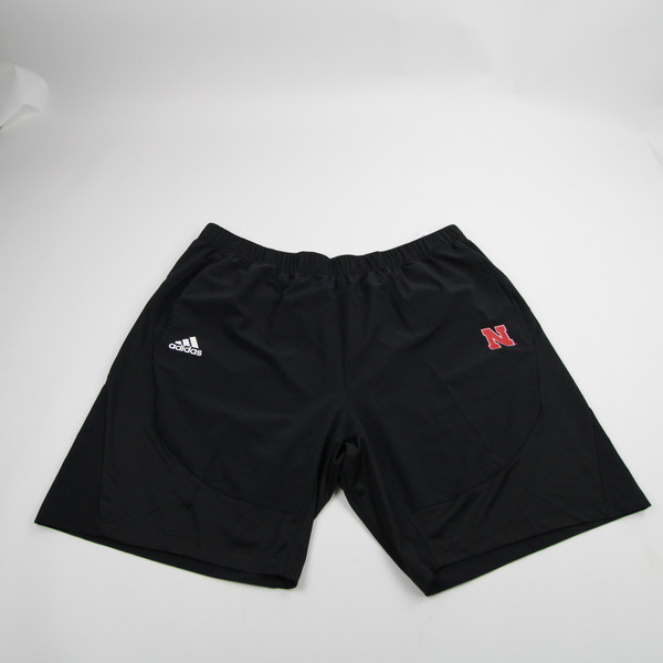 Nebraska Cornhuskers adidas Practice Shorts Men's Black New 3XL-SHOR-031179