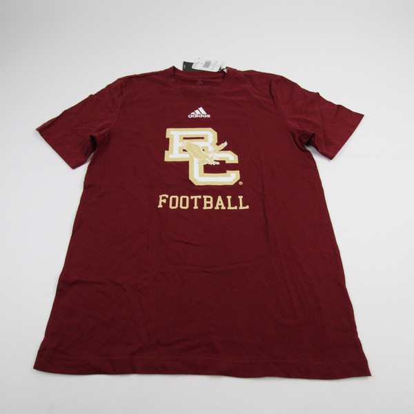Boston College Eagles adidas Short Sleeve Shirt Men's Maroon New-TOPS-143658