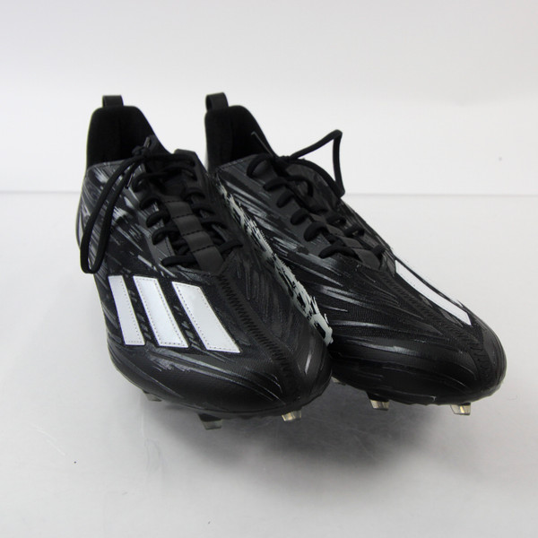 adidas adizero Football Cleat Men's Black/White New without Box-CLEA-013197