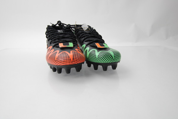 Miami Hurricanes adidas Freak Football Cleat Men's Orange/Green New-CLEA-013238