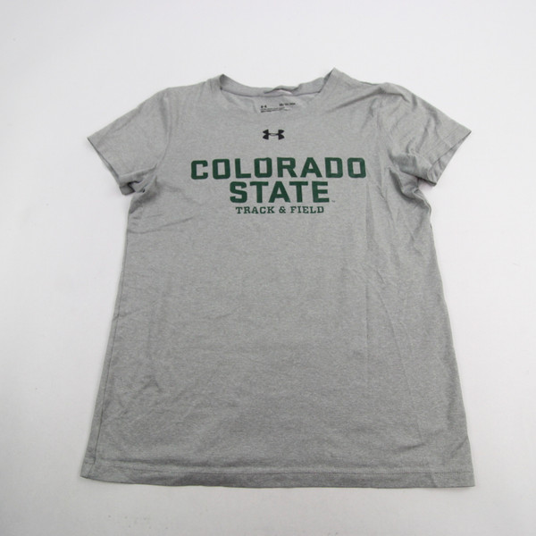 CSU Rams Under Armour Short Sleeve Shirt Women's Gray Used Multiple Sizes TOPS-144480