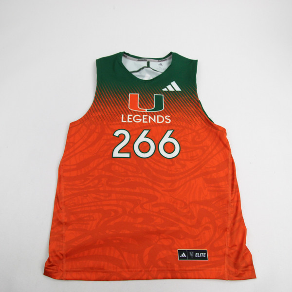 Miami Hurricanes adidas Sleeveless Shirt Men's Green/Orange New-TOPS-144525