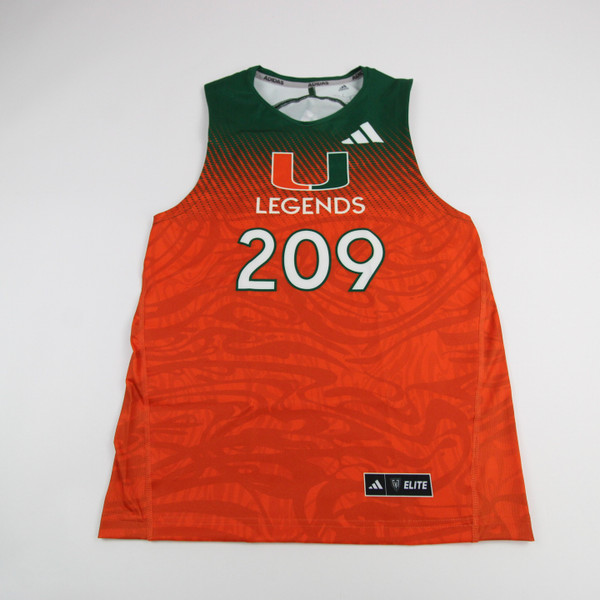 Miami Hurricanes adidas Sleeveless Shirt Men's Green/Orange New-TOPS-144537