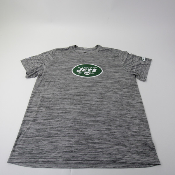 New York Jets Nike NFL On Field Dri-Fit Short Sleeve Shirt Men's Gray Used 2XL-TOPS-144239
