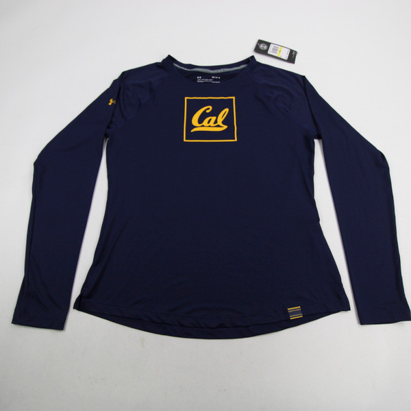 California Golden Bears Under Armour HeatGear Long Sleeve Shirt Women's New Navy-TOPS-144991