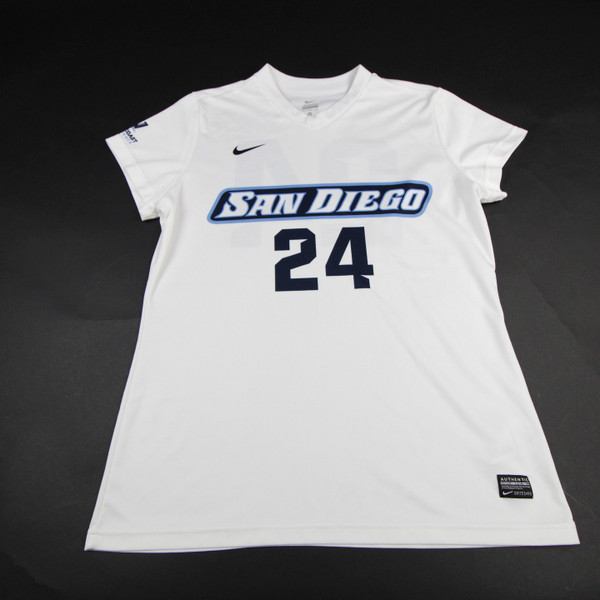 San Diego Toreros Nike Practice Jersey - Soccer Women's White Used-JRSY-008570