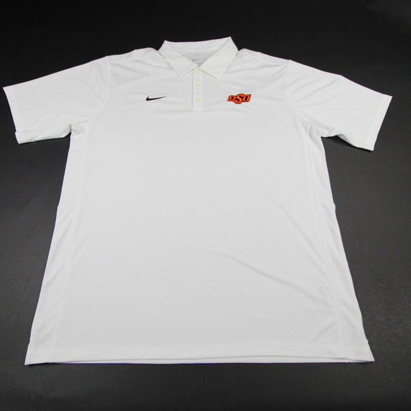 Oklahoma State Cowboys Nike Polo Men's White Used-TOPS-145570