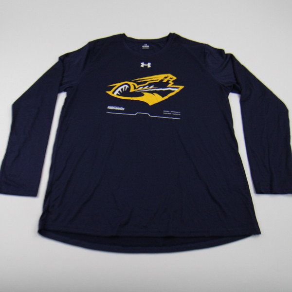 Memphis Showboats Under Armour Long Sleeve Shirt Men's Navy Used XL-TOPS-146263