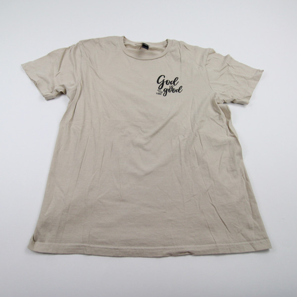 Gildan Short Sleeve Shirt Men's Tan Used M TOPS-146433