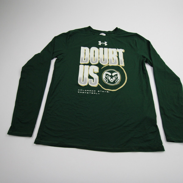 CSU Rams Under Armour Long Sleeve Shirt Men's Dark Green Used Multiple Sizes TOPS-146572