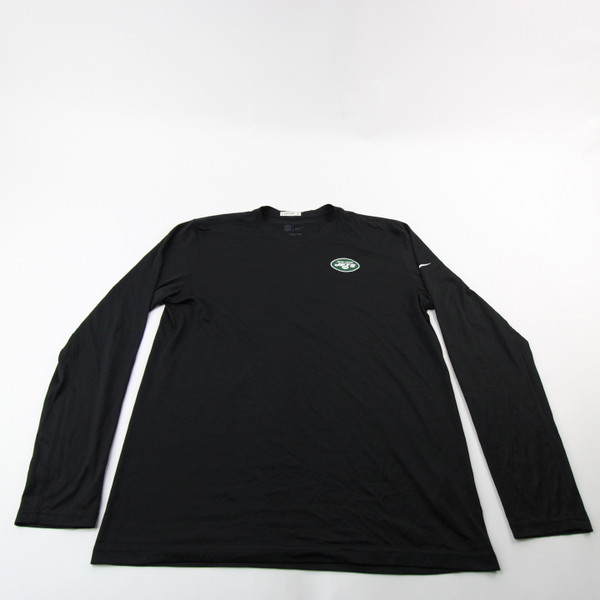 New York Jets Nike NFL On Field Nike Tee Long Sleeve Shirt Men's Black Used 3XL-TOPS-147475