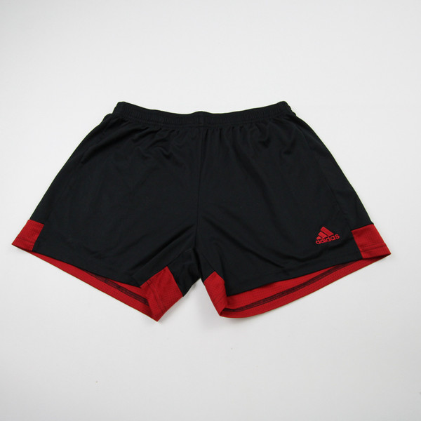 adidas Athletic Shorts Women's Black/Red Used-SHOR-032079