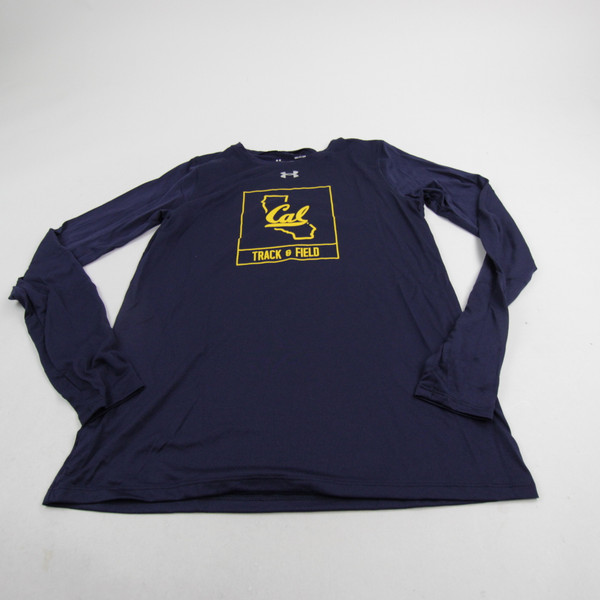 California Golden Bears Under Armour HeatGear Long Sleeve Shirt Women's New Navy-TOPS-147632