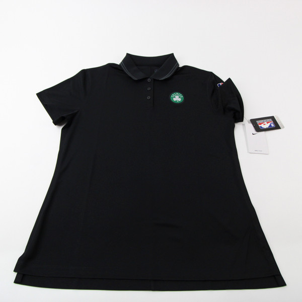 Boston Celtics Nike NBA Authentics Dri-Fit Polo Women's Black New-TOPS-147863