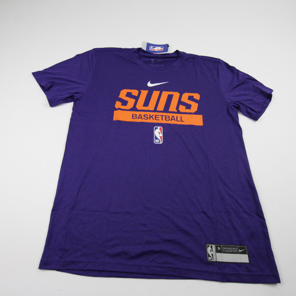 Phoenix Suns Nike NBA Authentics Dri-Fit Short Sleeve Shirt Men's Purple New-TOPS-147481
