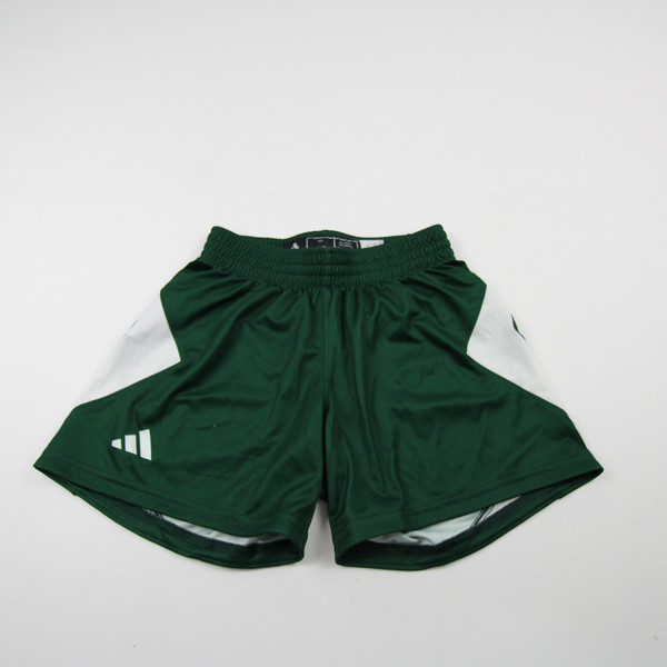 adidas Athletic Shorts Women's Green/White Used-SHOR-032133